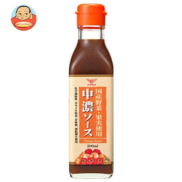 ハグルマ JAS特級 国産野菜 果実使用 中濃ソース 200ml瓶×12本入