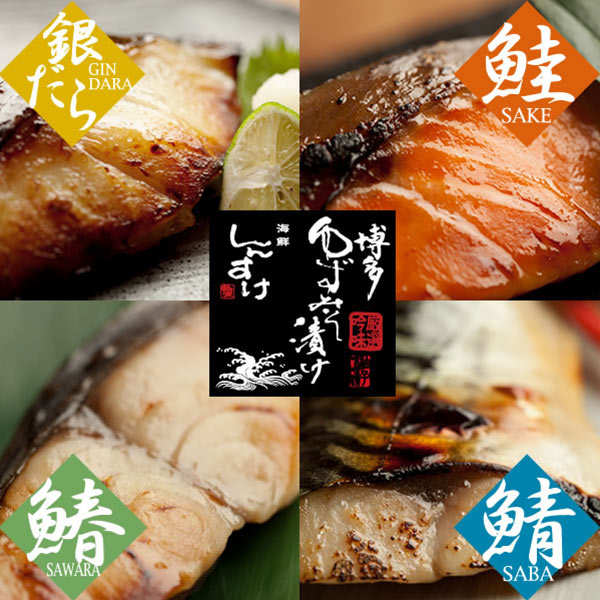 しんすけ3150円セット-1 　ゆず味噌漬け（銀だら、鮭、だるまが各1切れ、鯖が2切れ）合計5切れセット