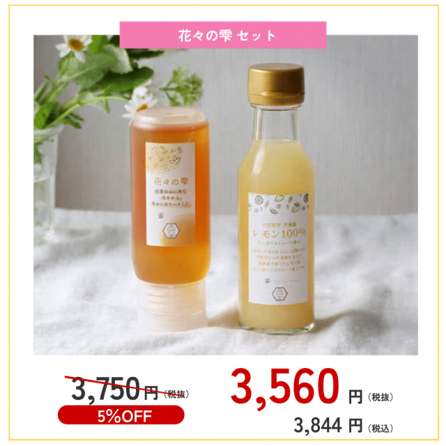 レモネードセット　価格表　花々の雫