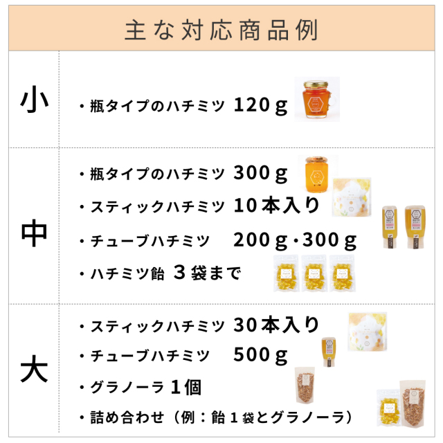 オーガンジー商品対応表