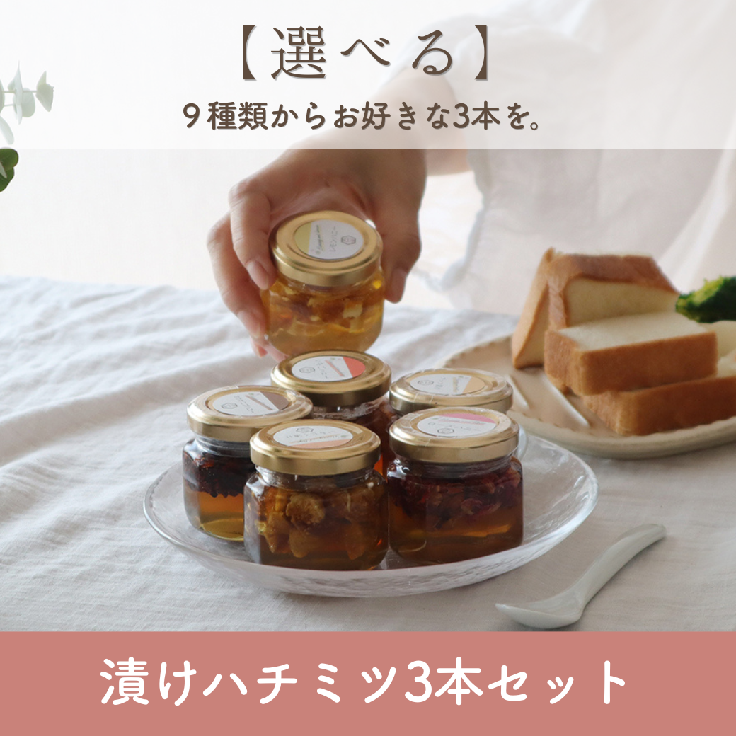 選べる漬けハチミツ3本セット