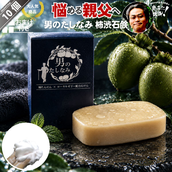 【10個セット】柿渋石鹸 男のたしなみ（100g）【送料無料】