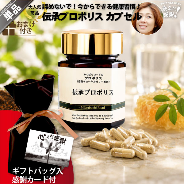 【ギフトバッグ入 / 感謝カード付】伝承プロポリス（約1ヵ月分/120球）【送料無料】