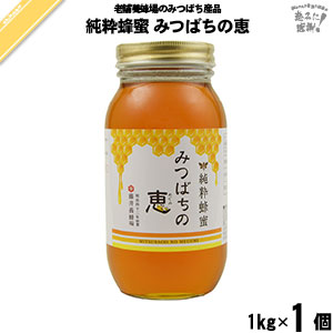 純粋蜂蜜 みつばちの恵 瓶入 （1kg）【5250円以上で送料無料】
