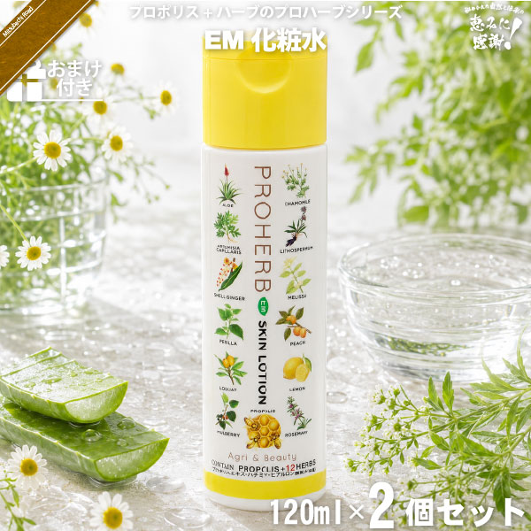 【お手軽 / 2個セット / おまけ付】プロハーブEM化粧水（120ml）【送料無料】