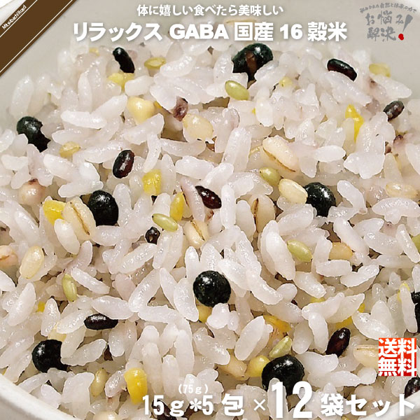 【終売】「12個セット」 GABA リラックス 機能性表示食品 国産十六穀米 （15g×5）【送料無料】