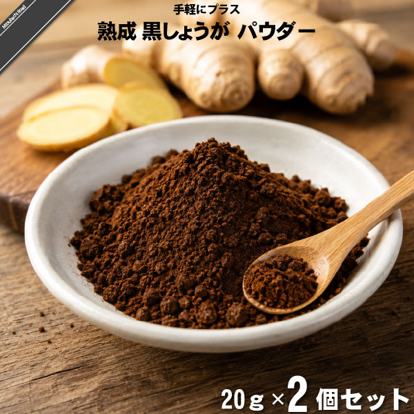 【お手軽/2個セット】熟成 黒しょうが パウダー （20g）【送料無料】【特0】