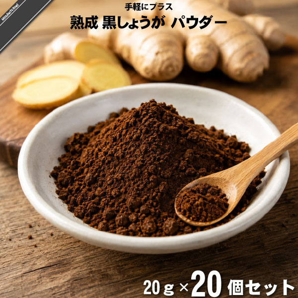 【20個セット】熟成 黒しょうが パウダー （20g）【送料無料】【特0】