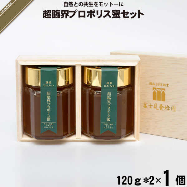 超臨界プロポリス蜜セット （120g×2本）【送料無料】【化粧箱】