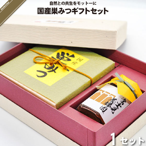 国産 巣みつ ギフトセット （300g、140g）【送料無料】【化粧箱】