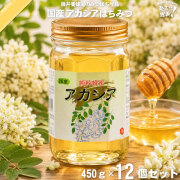 【12個セット】国産アカシアはちみつ 瓶入 （450g）【送料無料】