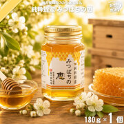 純粋蜂蜜 みつばちの恵 瓶入 （180g）【5250円以上で送料無料】