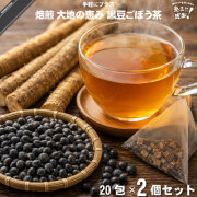 【お手軽 / 2個セット】焙煎 大地の恵み 黒豆ごぼう茶（20包）【送料無料】【特0】