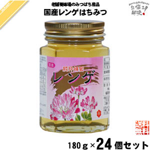 【24個セット】国産レンゲはちみつ 瓶入 （180g）【送料無料】