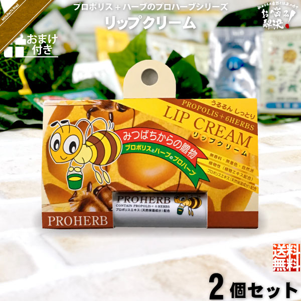 【お手軽 / 2個セット / おまけ付】プロハーブリップクリーム（）【送料無料】