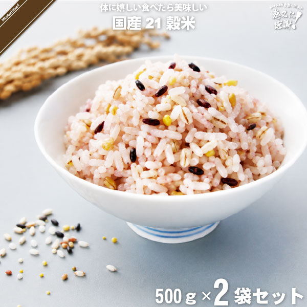 【お手軽 / 2個セット】国産 21穀米 （500g）【送料無料】