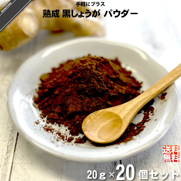 【20個セット】熟成 黒しょうが パウダー （20g）【送料無料】【特0】