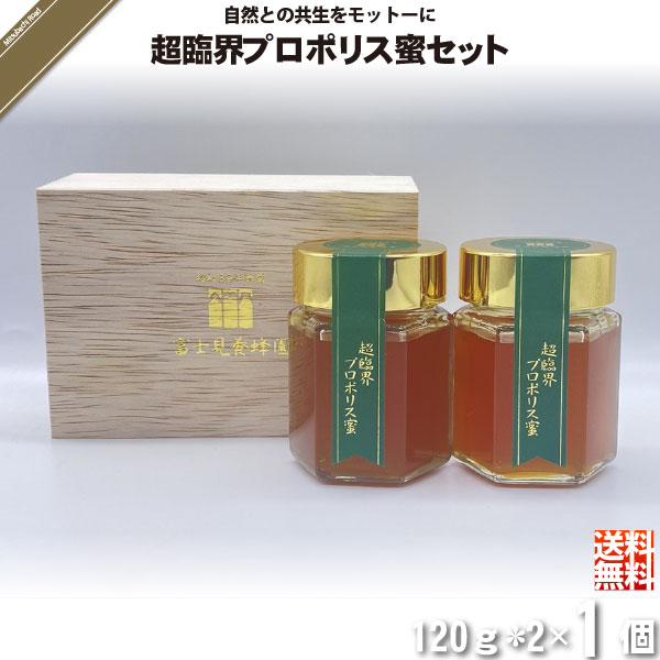 超臨界プロポリス蜜セット （120g×2本）【送料無料】【化粧箱】