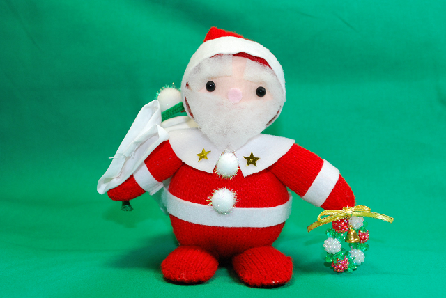 サンタクロース　★ カラー軍手で作る手芸　★ オリジナル手芸　[C-0001]