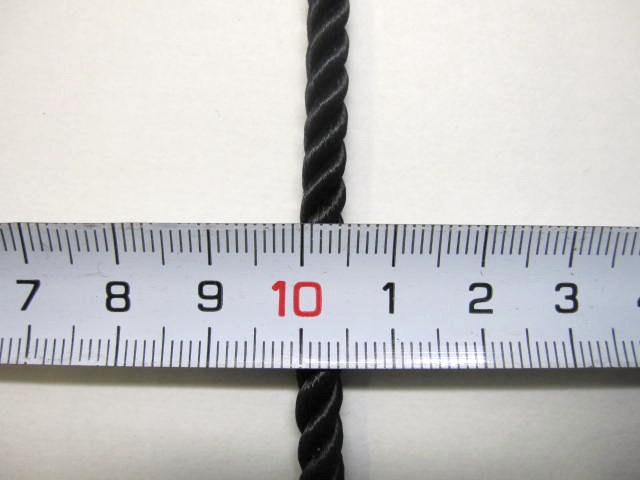 ファッション　コード　★ 太さ ： 約 ５ ミリ　★ カラー ： 黒　★ 飾り、袋のひも、アクセントに最適　[h-0051]