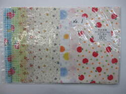 はぎれ カット生地　★  １０枚入り　★ サイズ： 約 25cm×25cm　★ 花柄他　カラー色々　★ レース模様入り　★小物などに　[cat-0020]