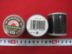 特価   日の出カタン糸　★ 黒　★ #20/200m　★ 綿 100 %   ★ メーカー製造中止の為の在庫処分です  [oki-0341]