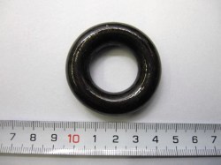 木製リング黒ニス塗り