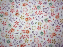 ちりめん生地　★カット柄物　★桜柄　★No.1　★ちりめん細工や小物手芸に最適 ★サイズ33cm×23cm ★材質・レーヨン [ci-0001]