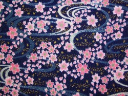 ちりめん生地　★カット柄物　★桜柄　★No.16　★ちりめん細工や小物手芸に最適 ★サイズ33cm×23cm ★材質・レーヨン [ci-0016]