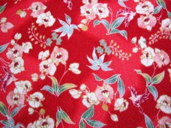 ちりめん生地 ★切売り柄物 ★花柄 ★ No.33 ★ちりめん細工や小物手芸に最適 ★約72cm幅 ★材質・レーヨン [cm-0033]