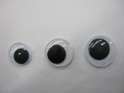 動眼 （移動目玉）　★１５ミリ・8個入り　★１８ミリ・6個入り　★２０ミリ・４個入り　★ボンドでつけるタイプ 　[me-0010]