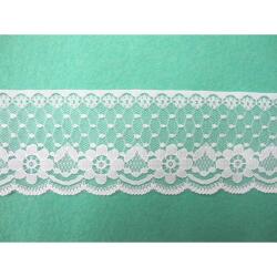 ラッセル レース　★  白 　★ 約 6.5 cm 幅　★ 切り売り1m 単位　[r-0118]