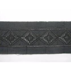 綿 レース  ★  黒  ★ 全幅 約 4.8 cm  ★ 刺しゅう幅 約 2.5 cm  ★ 切り売り1m 単位 [r-0099]