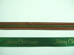 ピン ライン　★ 10 ミリ 幅　★ メリー クリスマス リボン　★ 10 ミリ 幅　[xf-0005]