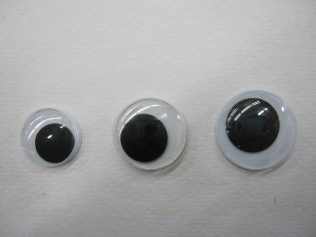 動眼 （移動目玉）　★１５ミリ・8個入り　★１８ミリ・6個入り　★２０ミリ・４個入り　★ボンドでつけるタイプ 　[me-0010]