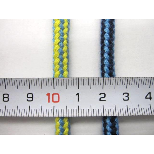 特価 　アクリルカラーひも(まざり)太  ★ カラー ： イエロー×ブルー、紺×ブルー  ★  太さ 約6ミリ  ★  材質 アクリル 100%   [oki-0226]