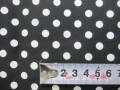 水玉ブロード生地　★ 黒地で白の水玉　★ No. 232　★ 綿 100 %　★ エプロン、袋物、小物手芸などに　★ 110 cm 幅　[g-0232]