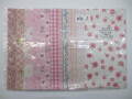 はぎれ カット生地　★  １０枚入り　★ サイズ： 約 25cm×25cm　★ 花・チェック柄  白,ピンク系　★小物などに　[cat-0009]