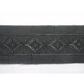 綿 レース  ★  黒  ★ 全幅 約 4.8 cm  ★ 刺しゅう幅 約 2.5 cm  ★ 切り売り1m 単位 [r-0099]