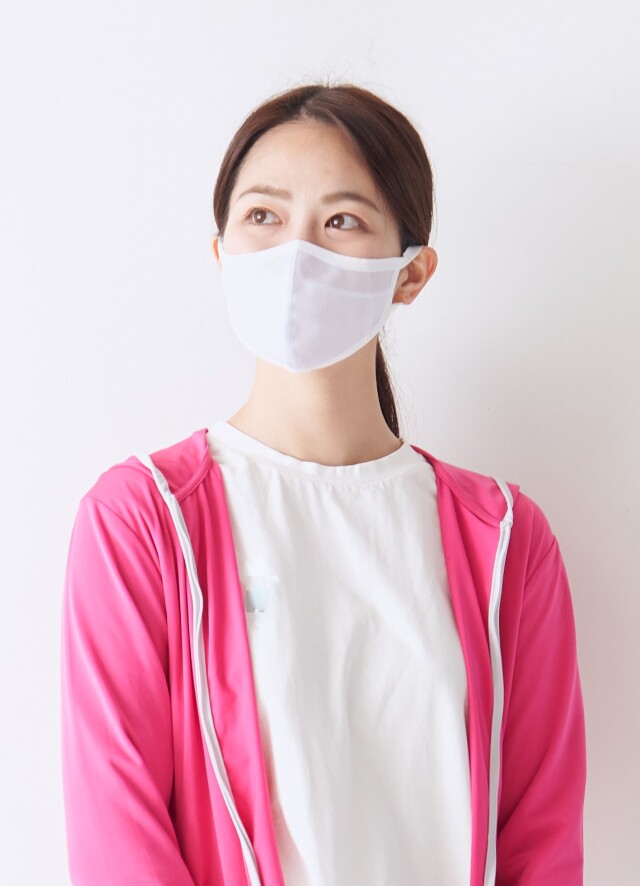 sportsマスク 紐調整　モデル着用