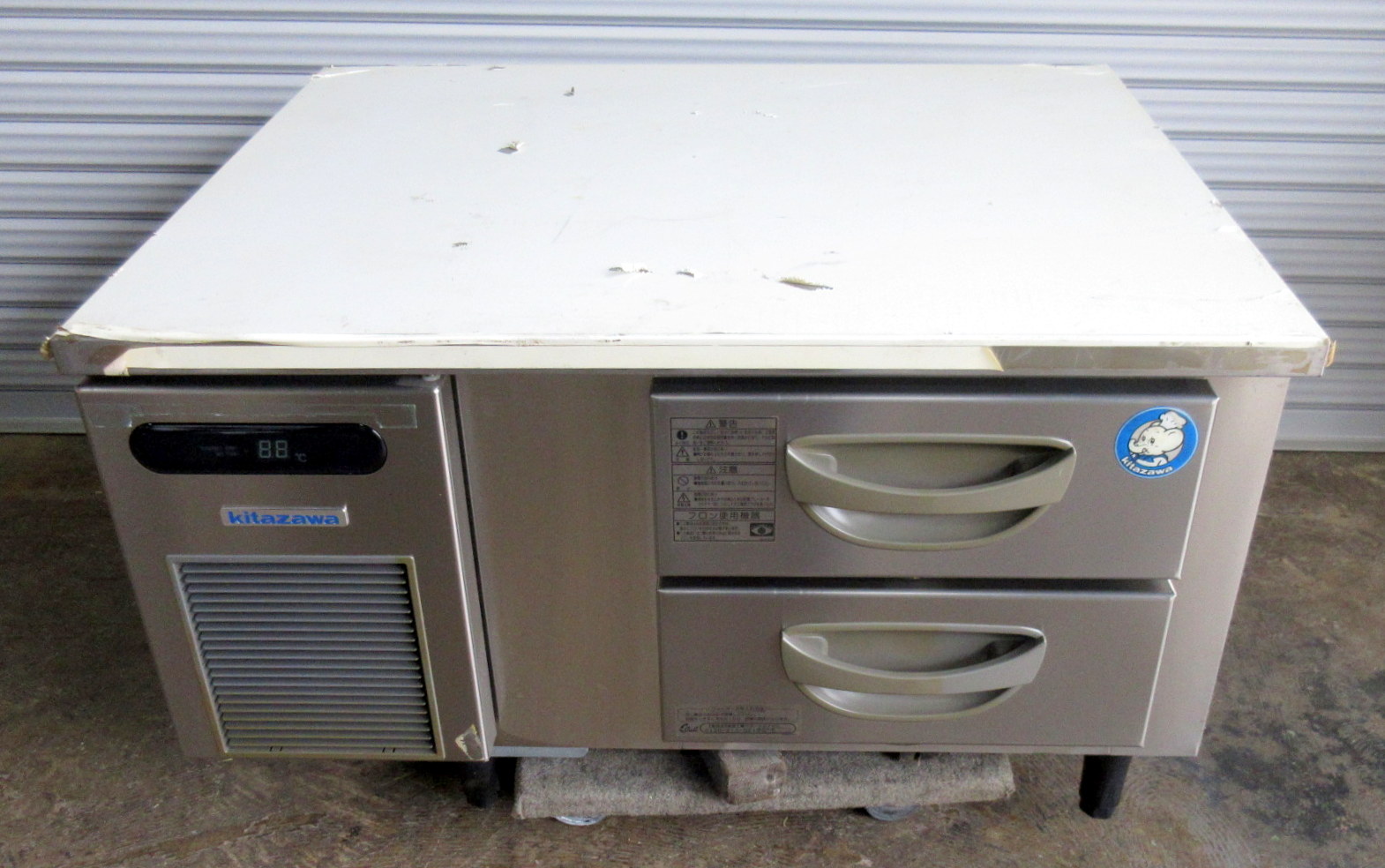 未使用品 2011年 キタザワ ドロワーコールドテーブル冷蔵庫 TBW-30RM2 W900×D750×H550mm 単相100V 庫内温度-5～10℃