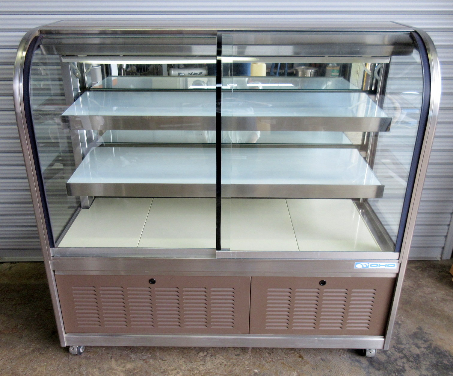 2009年 大穂製作所 対面型冷蔵ショーケース W1200×D500×H1150mm 単相100V 庫内温度15～8℃