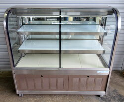2009年 大穂製作所 対面型冷蔵ショーケース W1200×D500×H1150mm 単相100V 庫内温度15～8℃