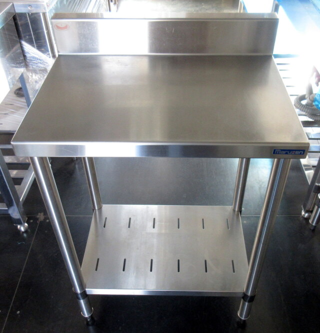 マルゼン 作業台 BW-064 W600×D450×H800mm バックガードD50×H100mm  