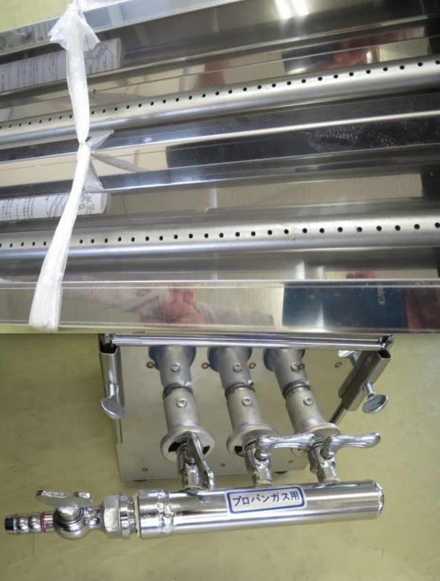 新品 ガス用七輪 秋元ステンレス工業 GP-3L W600 プロパンガス LP 送料