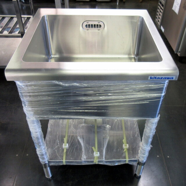 未使用品 キタザワ 1槽シンク K1S-66 W600×D600×H800mm 北沢産業 業務 