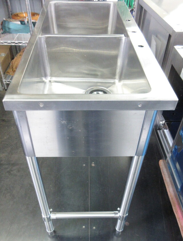 myumyu0927　タニコー 2槽シンク W900×D450×H850 タニコー 2槽シンク W1000×D450×H850mm バックガードなし 業務用