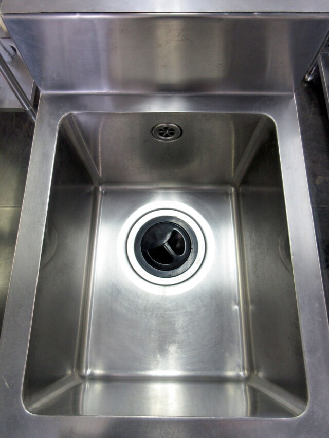 タニコー 1槽シンク W450×D600×H800mm 深槽270mm バックガードD90×H150mm