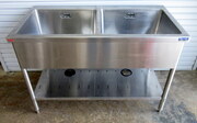 マルゼン 2槽シンク BS2-126N W1200×D600×H800mm 業務用 ステンレス キッチン