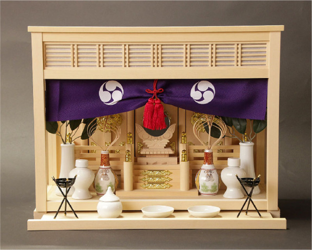 神棚 箱宮セット「藍（あい）」＜宮造風清音継仕上＞